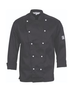 DNC Unisex Traditional Chef Long Sleeve Jacket-Black-2XS
