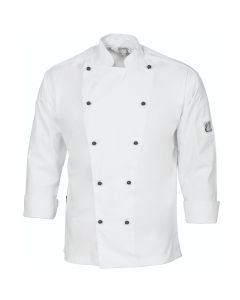 DNC Unisex Traditional Chef Long Sleeve Jacket-White-2XS