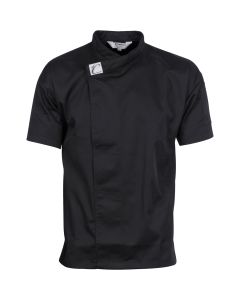 DNC Unisex Chef Tunic Short Sleeve -Black-XS
