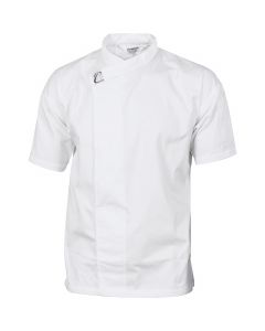 DNC Unisex Chef Tunic Short Sleeve -White-XS