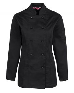 JBs wear Ladies Chef Jacket Long Sleeve-Black-8