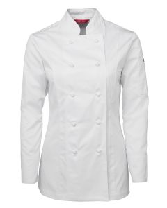 JBs wear Ladies Chef Jacket Long Sleeve-White-8