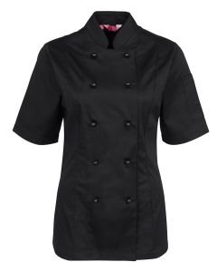 JBs wear Chefs Ladies Short Sleeve Jacket -Black-6