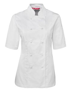 JBs wear Chefs Ladies Short Sleeve Jacket -White-6