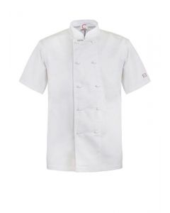 Chefs Craft Unisex Classic Chefs Jacket Short Sleeve -White-2XS