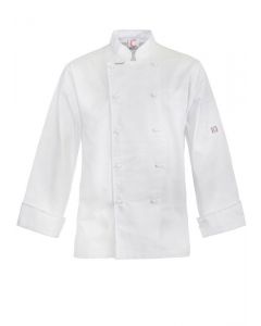 Chefs Craft Men's Executive Light Weight Chefs Jacket Long Sleeve -White-3XS