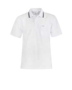 Chefs Craft Men's Hospitality Polo Shirt Short Sleeve-XS-White Check