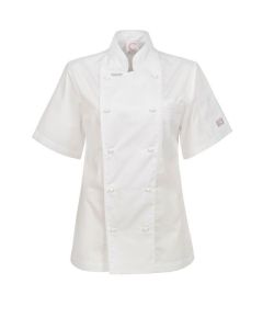 Chefs Craft Ladies Executive Chefs Light Weight Jacket Short Sleeve -White-6
