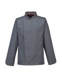 Portwest Unisex Chefs Mesh Air Pro Long Sleeve Jacket-Grey-S
