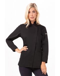 Chef Works Women's Marrakesh Chef Long Sleeve Jacket-Black-XS