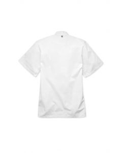 Chef Works Men's Cannes Press Stud Chef Short Sleeve Jacket-White-2XS