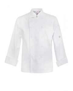 Chefs Craft Unisex Executive Chefs Long Sleeve Jacket -White-2XS