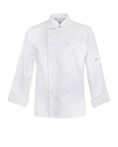Chefs Craft Unisex Executive Chefs Long Sleeve Jacket -White-2XS